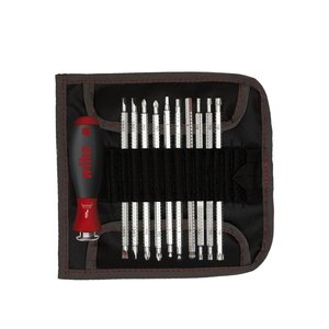 Products: Wiha Screwdriver with Interchangeable Blade Set SYSTEM 6 assorted 12-pcs. incl. roll-up bag