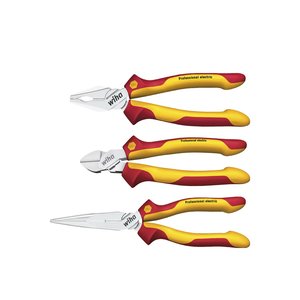 Products: Wiha Pliers set Professional electric Combination pliers, needle nose pliers, diagonal cutters 3-pcs. (26852)