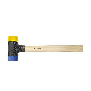 Products: Wiha Soft-faced hammer”Safety” medium soft/hard with hickory wooden handle, round hammer face 40, 325 mm (26654)
