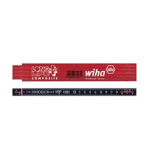 Products: Wiha Folding ruler LongLife Plus Composite 2 m metric, 10 segments 15 mm (37067)