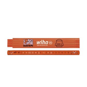 Products: Wiha Electrician’s Longlife® folding ruler, 2 m metric, 10 segments 15mm
