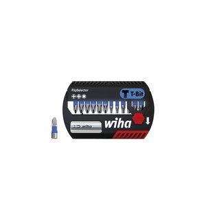 Wiha FlipSelector T bit set, 25 mm Phillips, Pozidriv, TORX®, 13-pcs., 1/4″ C6,3 (41824)