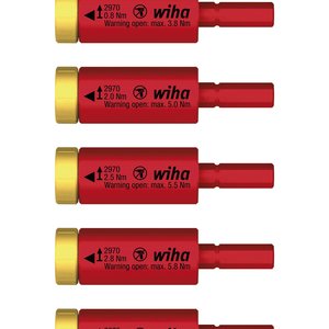 Wiha Torque Set easyTorque Adapter 1000V Rated for slimBits and slimVario® holder, 5-pcs