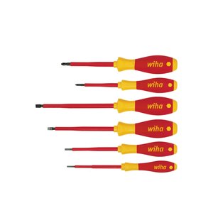 Wiha Screwdriver Set SoftFinish® Slotted & Phillips 6-pcs