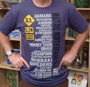 Penguins: Penguin Crossing/North Otago Cotton Tee Shirt - to be discontinued