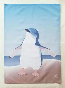 Penguins: NZ Fauna Tea towel