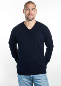 Womens Clothing Collection: Men's V Neck Jumper - Koru Knitwear - available in 3 colours
