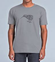 Womens Clothing Collection: Silver Merino Men's Tee Shirt - Short Sleeve