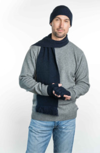Plain Merino Possum Scarf with Fringe by Koru Knitwear - available in several colours