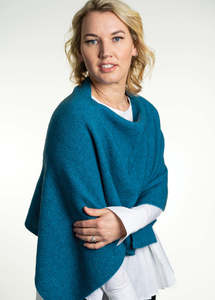 Womens Clothing Collection: Moss Stitch Poncho - Trilogy Range