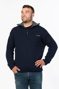 Adult Merino Top Collection: MKM Tasman Mens Jumper - Navy