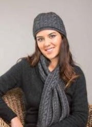 Cable Keyhole Scarf by Koru Knitwear available in 7 colours