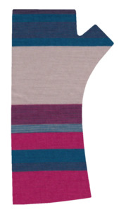 Crown & Feathers Striped Merino Wool Fingerless Gloves