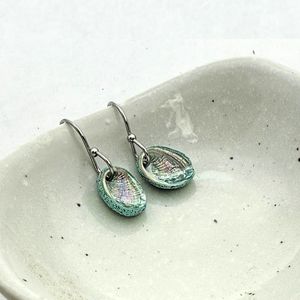 Jewellery Collection: Paua Shell Turquoise Hook Earrings