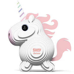 Games Puzzles And Jigsaws Collection: Eugy Unicorn Pink 3D Model Kit