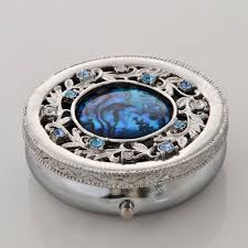 Blue Paua Crystal Pillbox