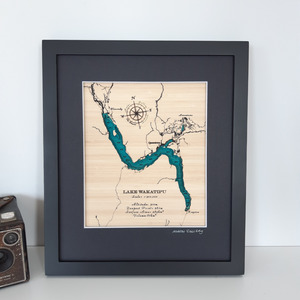 Lake Wakatipu - 3D Topographical Map