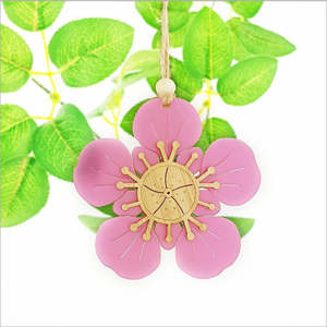 Hanging Ornament - Pink Manuka Flower