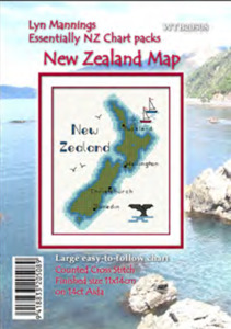 Craft Collection: Chart of NZ Map in Cross Stitch