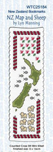 Cross Stitch Bookmark Kits - NZ Maps
