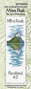 Craft Collection: Cross Stitch Bookmark Kits - Mitre Peak South Island, NZ