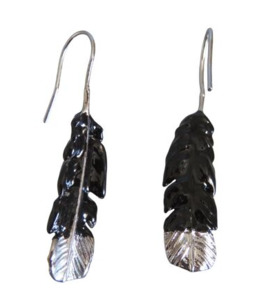Huia Feather Drop Earrings