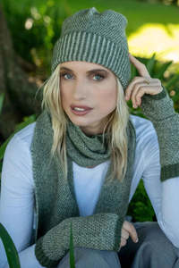 Adult Merino Beanie: Moss Stitch Plated Beanie