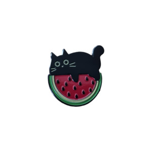 Products: Badge – Watermelon Cat