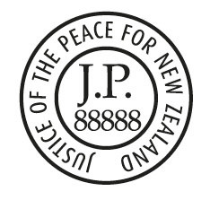 6 JP Round Stamp with JP Number
