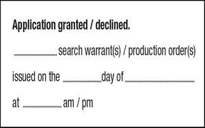 Products: Application granted/declined JP Stamp