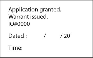 Warrant Issued JP Stamp