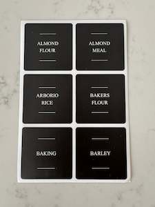Products: Square Label Set | Pantry Edition in Black