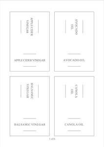 Products: Square Label Set | Oil & Vinegar Edition
