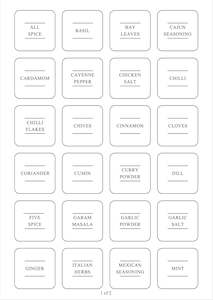 Products: Square Label Set | Spice Edition