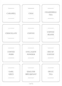 Square Label Set | Drinks Collection