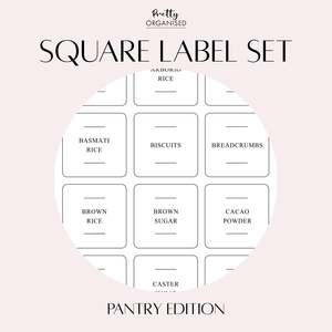 🎁 Square Label Set | Pantry Edition (100% off)