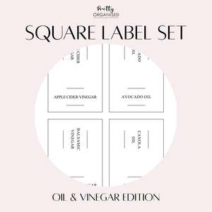 🎁 Square Label Set | Oil & Vinegar Edition (100% off)
