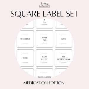 🎁 Square Label Set | Medication Edition (100% off)