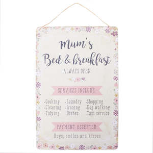 Wall Hangings Canvases: Mums Bed & Breakfast - Metal Wall Hanging