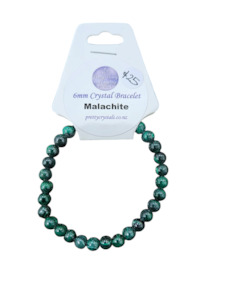 Bracelets: Malachite 6mm Bracelet