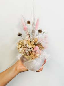 Valentines Day: Rose Quartz Dried Arrangement