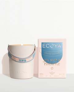 ECOYA - Sea Salt & Pineapple Ceramic Candle