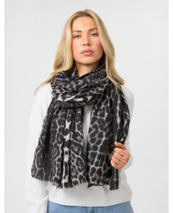 Products: Stella + Gemma Scarf - Black Leopard - Brand-Stella & Gemma Accessories : Preview & District NZ Women's Fashion Online - Stella + Gemma Ongoing