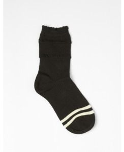 Products: Stella + Gemma Socks - Black & White Cherry & Stripe - Brand-Stella & Gemma Accessories : Preview & District NZ Women's Fashion Online - Stella + Gemma Ongiong