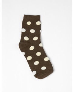 Products: Stella + Gemma Socks - Coffee/Cream Dots - Brand-Stella & Gemma Accessories : Preview & District NZ Women's Fashion Online - Stella + Gemma Ongoing Socks