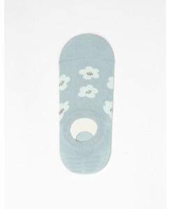 Stella + Gemma No Show Socks - Blue/Baby Blue Flowers - Brand-Stella & Gemma&hellip;