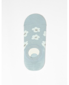 Products: Stella + Gemma No Show Socks - Blue/Baby Blue Flowers - Brand-Stella & Gemma Accessories : Preview & District NZ Women's Fashion Online - Stella + Gemma Ongoing