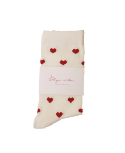 Products: Kathryn Wilson Heart Socks - Brand-Kathryn Wilson : Preview & District NZ Women's Fashion Online - Kathryn Wilson SS25 Socks