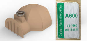 800mm Cardboard Mould Plus 25kg Bag Of Calcium Aluminate Cement