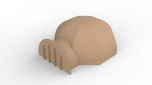 800mm Cardboard Mould: 800mm Cardboard Mould Basic, Short Entrance, No Flue, Ideal for Cob Ovens